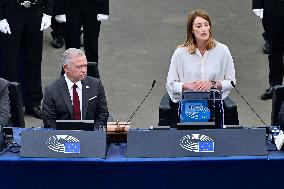 King Abdullah II At European Parliament - Strasbourg