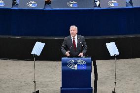 King Abdullah II At European Parliament - Strasbourg