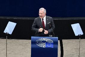 King Abdullah II At European Parliament - Strasbourg