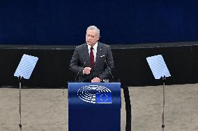 King Abdullah II At European Parliament - Strasbourg