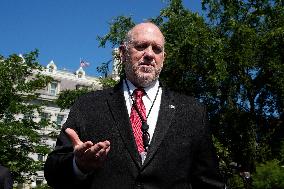 Tom Homan speaks with reporters  - Washington