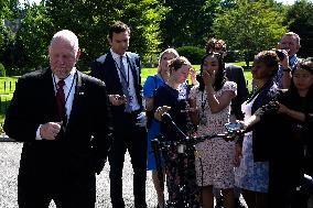Tom Homan speaks with reporters  - Washington