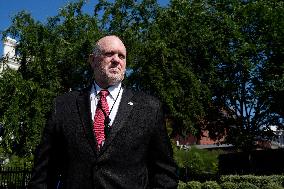 Tom Homan speaks with reporters  - Washington
