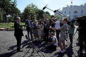 Tom Homan speaks with reporters  - Washington