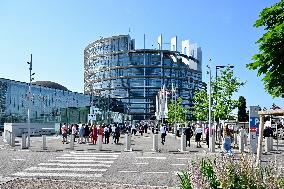 The European Parliament in Strasbourg during the parliamentary session