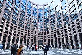 The European Parliament in Strasbourg during the parliamentary session