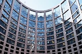 The European Parliament in Strasbourg during the parliamentary session