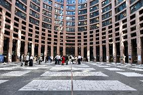 The European Parliament in Strasbourg during the parliamentary session
