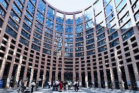 The European Parliament in Strasbourg during the parliamentary session