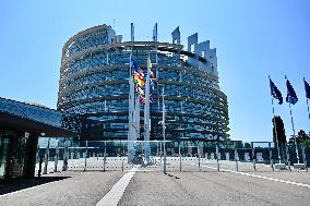 The European Parliament in Strasbourg during the parliamentary session