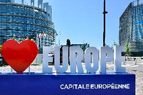 The European Parliament in Strasbourg during the parliamentary session
