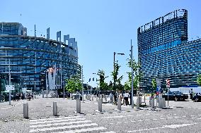 The European Parliament in Strasbourg during the parliamentary session