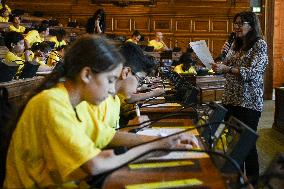 Tour de France dictation at the City Hall in Paris - FA