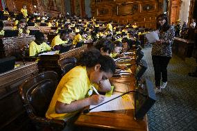 Tour de France dictation at the City Hall in Paris - FA