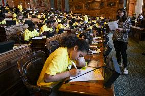 Tour de France dictation at the City Hall in Paris - FA