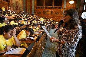 Tour de France dictation at the City Hall in Paris - FA