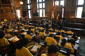 Tour de France dictation at the City Hall in Paris - FA