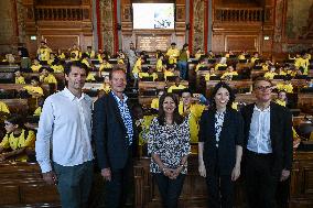 Tour de France dictation at the City Hall in Paris - FA