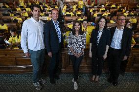 Tour de France dictation at the City Hall in Paris - FA