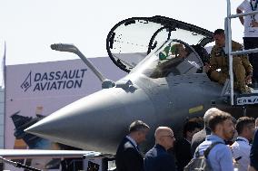 Marine Le Pen and Jordan Bardella Visits the International Paris Air Show - Le Bourget