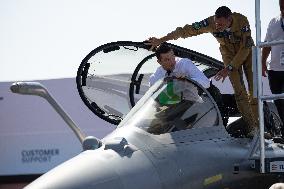 Marine Le Pen and Jordan Bardella Visits the International Paris Air Show - Le Bourget