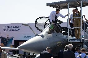 Marine Le Pen and Jordan Bardella Visits the International Paris Air Show - Le Bourget