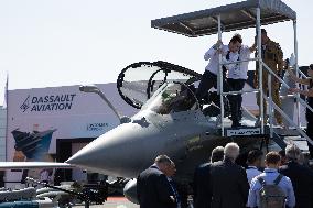 Marine Le Pen and Jordan Bardella Visits the International Paris Air Show - Le Bourget