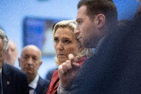 Marine Le Pen and Jordan Bardella Visits the International Paris Air Show - Le Bourget