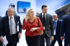 Marine Le Pen and Jordan Bardella Visits the International Paris Air Show - Le Bourget