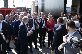 Marine Le Pen and Jordan Bardella Visits the International Paris Air Show - Le Bourget