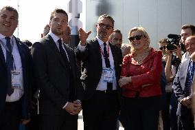 Marine Le Pen and Jordan Bardella Visits the International Paris Air Show - Le Bourget