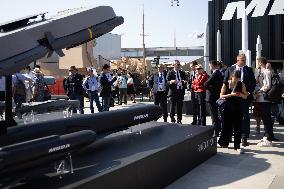 Marine Le Pen and Jordan Bardella Visits the International Paris Air Show - Le Bourget