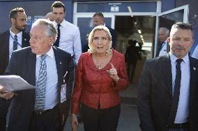 Marine Le Pen and Jordan Bardella Visits the International Paris Air Show - Le Bourget