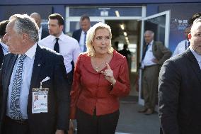 Marine Le Pen and Jordan Bardella Visits the International Paris Air Show - Le Bourget