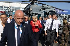 Marine Le Pen and Jordan Bardella Visits the International Paris Air Show - Le Bourget