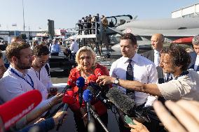 Marine Le Pen and Jordan Bardella Visits the International Paris Air Show - Le Bourget
