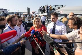 Marine Le Pen and Jordan Bardella Visits the International Paris Air Show - Le Bourget