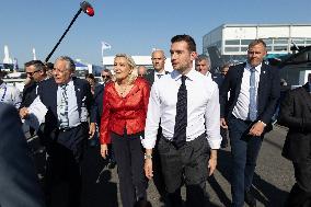 Marine Le Pen and Jordan Bardella Visits the International Paris Air Show - Le Bourget