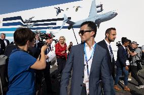 Marine Le Pen and Jordan Bardella Visits the International Paris Air Show - Le Bourget