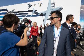 Marine Le Pen and Jordan Bardella Visits the International Paris Air Show - Le Bourget