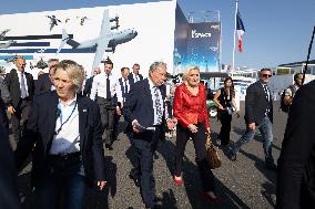 Marine Le Pen and Jordan Bardella Visits the International Paris Air Show - Le Bourget