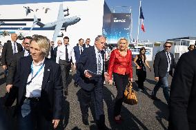Marine Le Pen and Jordan Bardella Visits the International Paris Air Show - Le Bourget