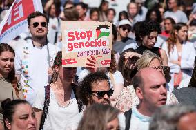 Health Workers Support Palestine in Brussels - Belgium