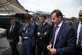 President Macron At Paris Air Show - Le Bourget