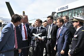 President Macron At Paris Air Show - Le Bourget