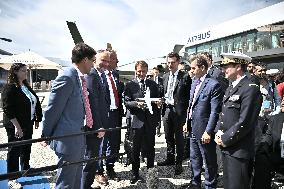 President Macron At Paris Air Show - Le Bourget