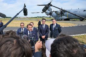 President Macron At Paris Air Show - Le Bourget