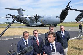 President Macron At Paris Air Show - Le Bourget