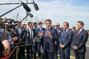 President Macron At Paris Air Show - Le Bourget