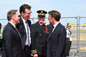President Macron At Paris Air Show - Le Bourget